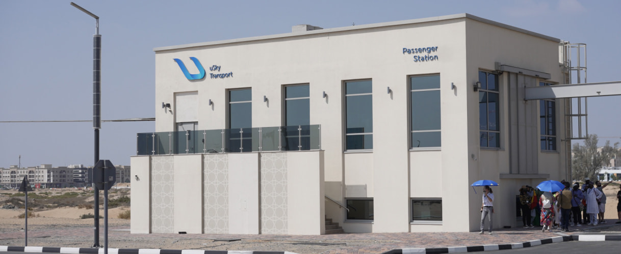 Passenger station in Sharjah (UAE, 2022) Passenger station in Sharjah (UAE, 2022)