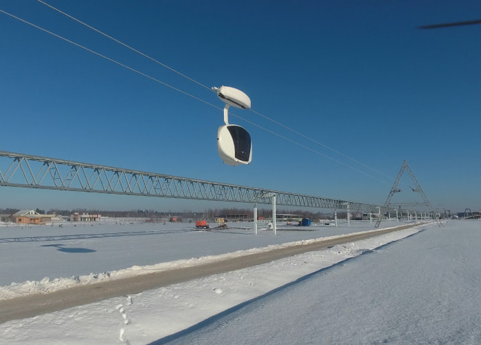 Rail electric cars in the EcoTechnoPark – in summer and winter (Maryina Gorka, Belarus, 2021) Rail electric cars in the EcoTechnoPark – in summer and winter (Maryina Gorka, Belarus, 2021)