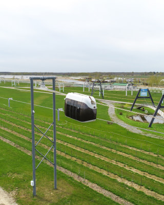 uCar on the flexible track structure in the EcoTechnoPark (Maryina Gorka, Belarus, 2022) uCar on the flexible track structure in the EcoTechnoPark (Maryina Gorka, Belarus, 2022)