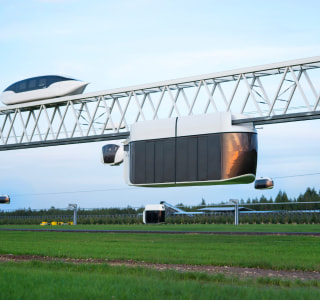 Six models of uPods are being simultaneously tested on the four test tracks of the EcoTechnoPark (Maryina Gorka, 2019) Six models of uPods are being simultaneously tested on the four test tracks of the EcoTechnoPark (Maryina Gorka, 2019)