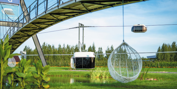String structures in the EcoTechnoPark: pedestrian bridge, semi-rigid and flexible uST overpasses (Maryina Gorka, Belarus, 2022) String structures in the EcoTechnoPark: pedestrian bridge, semi-rigid and flexible uST overpasses (Maryina Gorka, Belarus, 2022)