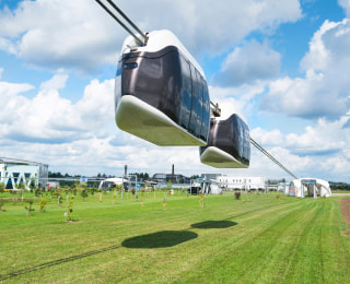 Two-module train on the flexible track structure (Maryina Gorka, Belarus, 2021) Two-module train on the flexible track structure (Maryina Gorka, Belarus, 2021)