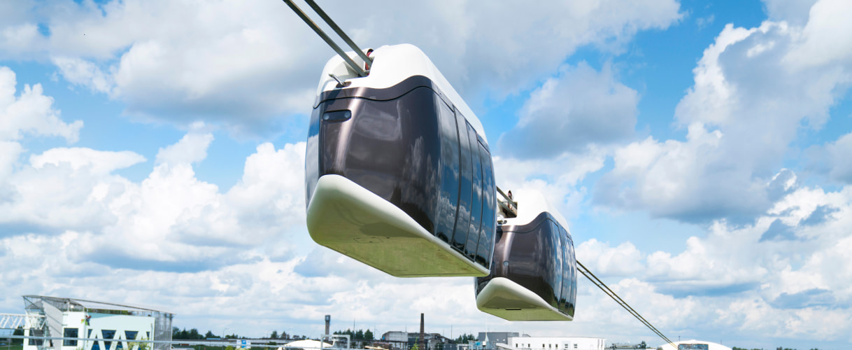 Two-module train on the flexible track structure (Maryina Gorka, Belarus, 2021) Two-module train on the flexible track structure (Maryina Gorka, Belarus, 2021)