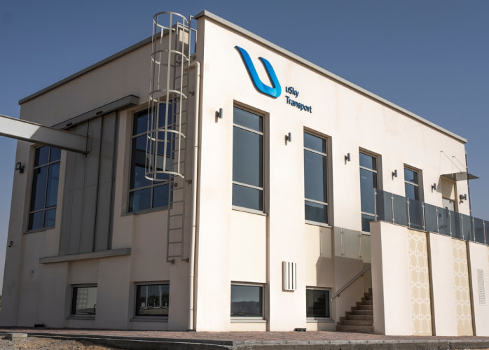 uSky Test & Certification Center, Sharjah (UAE), 2019. Passenger station (outside and inside) uSky Test & Certification Center, Sharjah (UAE), 2019. Passenger station (outside and inside)
